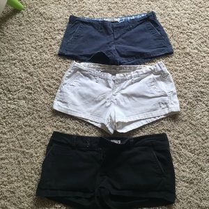 White, blue and black summer shorts!
