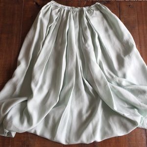 100% Silk Anthropologie Midi Skirt