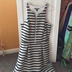 Express striped zip up dress