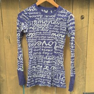 Lululemon *RARE* graphic long sleeve T