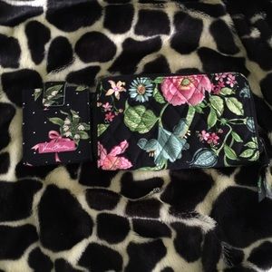 Vera Bradley wallet and travel clock