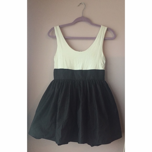 Short Black and Cream Dress