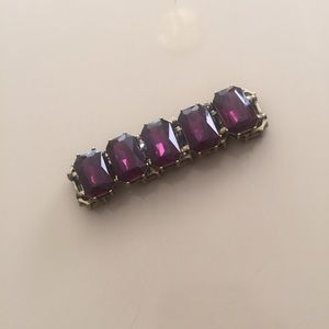Amethyst-hued glass statement bracelet