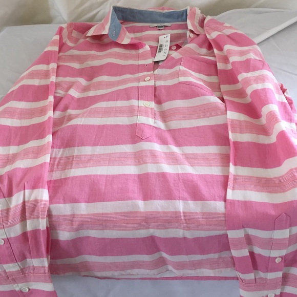 Pink J.Crew long sleeved shirt