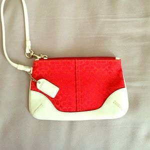 Red Coach Wristlet