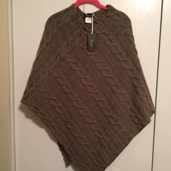 NWT Cable knit poncho