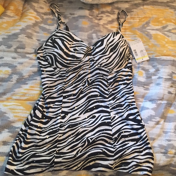 Zebra print tank top