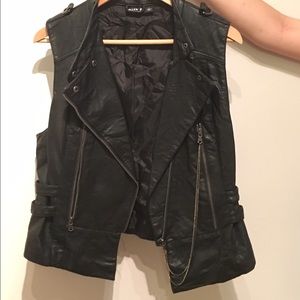 Allen B. Faux Leather Vest