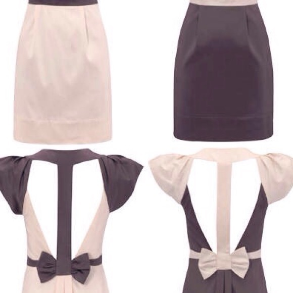 French Connection Pink and Black Cocktail Dress - Picture 2 of 3