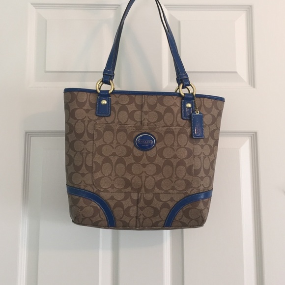 ROYAL BLUE COACH PURSE - Picture 2 of 4