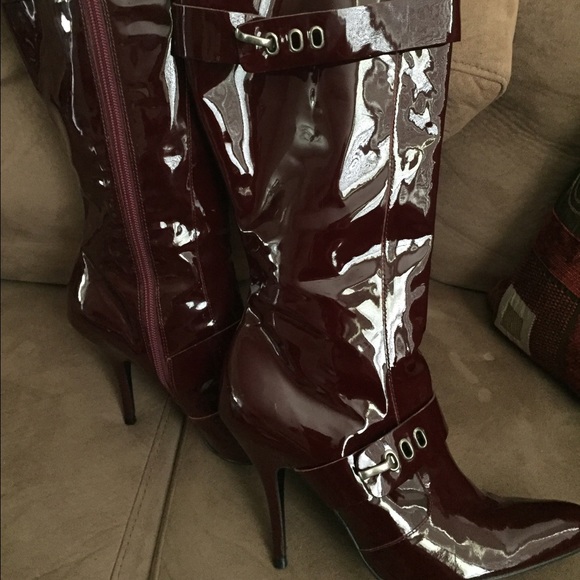 SOLD on other siteBCBG patent leather boots SZ 8.5