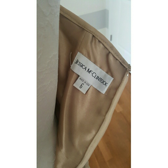 Jessica McClintock Guipure Lace Strapless Dress - Picture 4 of 4