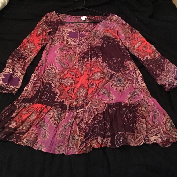 Purple paisley dress