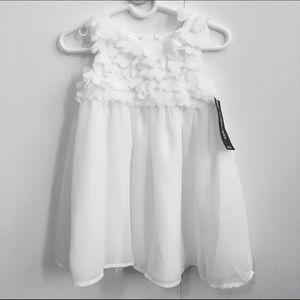 NWT White Chiffon Dress 2T