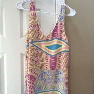 Everly pink/blue/yellow sundress. Sz S