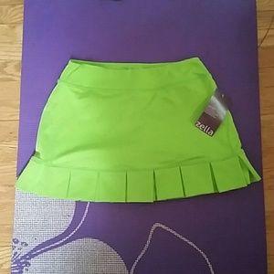 Zella neon green size small tennis skort