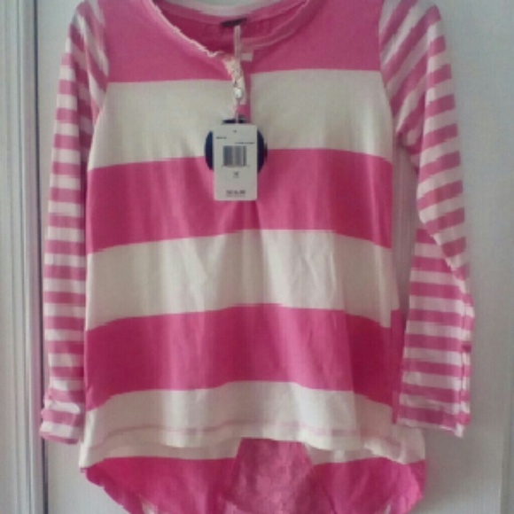 Pink and White Top