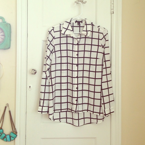 Black and white blouse