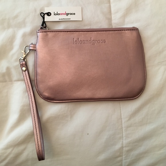 Lola&Grace Handbags - LOLA & GRACE Pink Shiny Wristlet