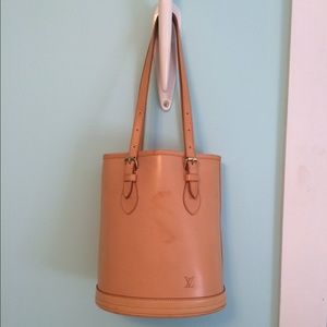 Limited edition all leather LV bucket petit bag