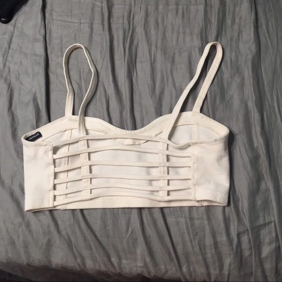 cream cage back bralette