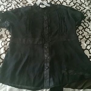 SHEAR BLACK BUTTON DOWN SHIRT