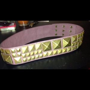 BCBG Studded Leather Belt