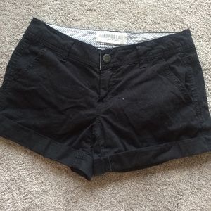 Black Twill Shorts