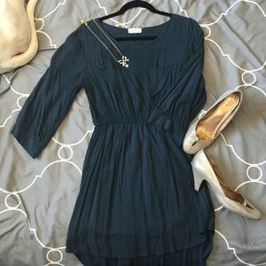 Navy high low dress