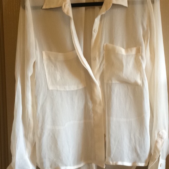 Loose Sheer Button Down