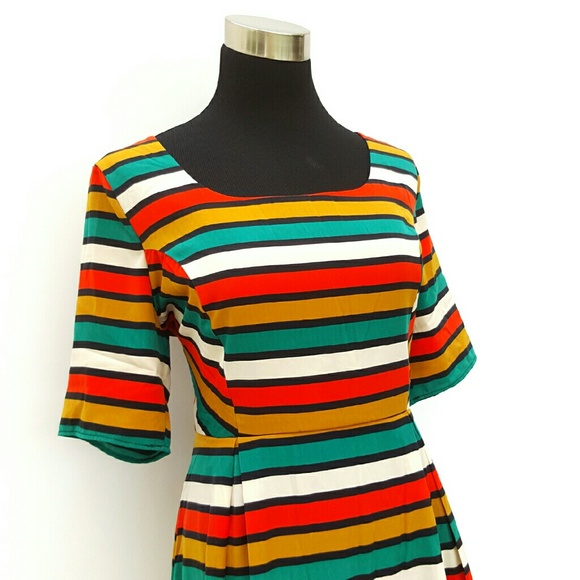 Poema Striped Dress - Picture 4 of 4