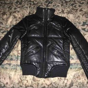 Black puffer coat