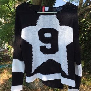 Black and white sweater