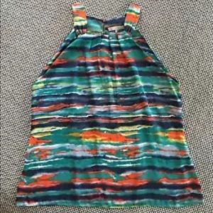 Bright colored halter blouse