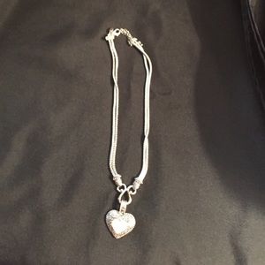 Lia Sophia heart necklace with rhinestone detail