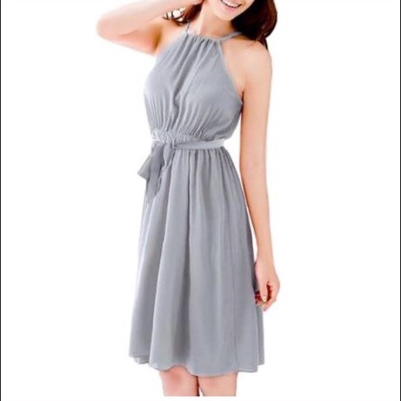 SALE!!! Gorgeous grey chiffon dress