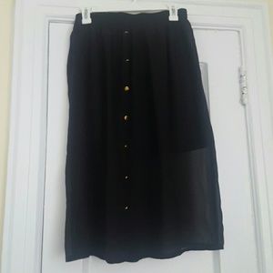 Forever 21 black midi skirt