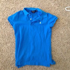 Bright blue Ralph Lauren polo