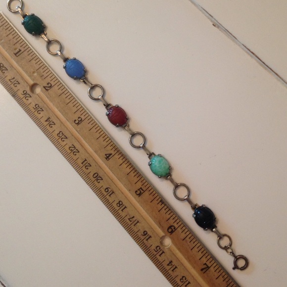 Vintage deco scarab style bracelet
