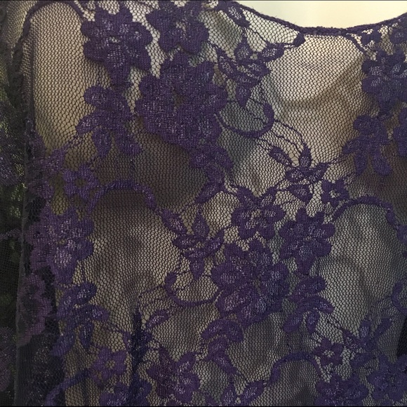 🔥 GORGEOUS Purple Lace Detailed Flowy Tanm - Picture 3 of 3