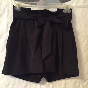 H&M Paper Bag Tie Waist Shorts