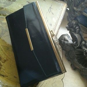 Vintage Black cowhide leather wallet
