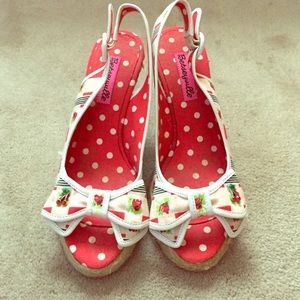 Betsey Johnson Cherry Wedge