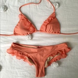 VS orange coral bikini set
