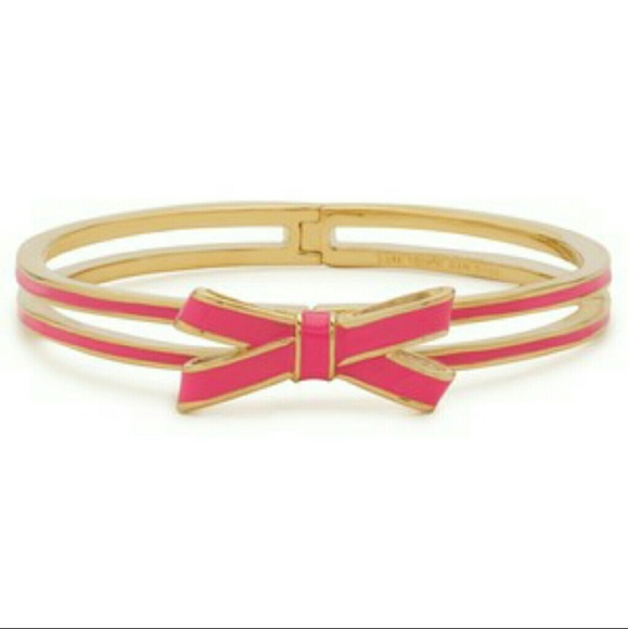 kate spade Jewelry - kate spade Double Bow Hinged Bracelet Pink NWT HP