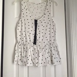 Polka dot peplum