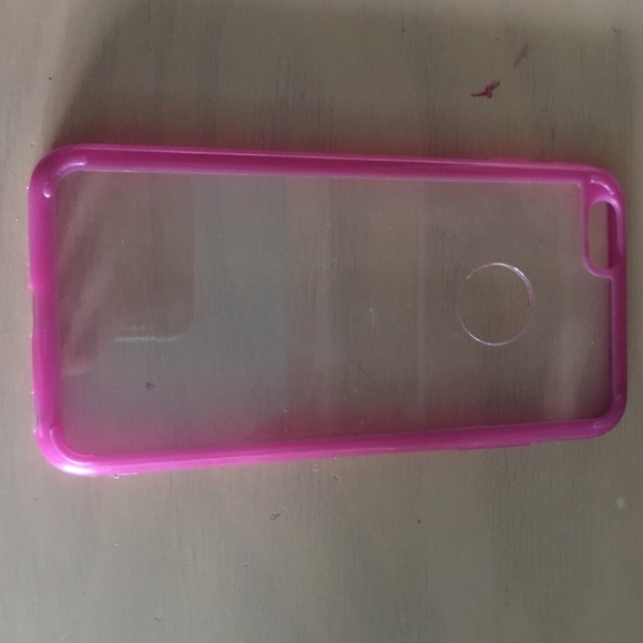 Pink and Clear iPhone 6 Plus Case