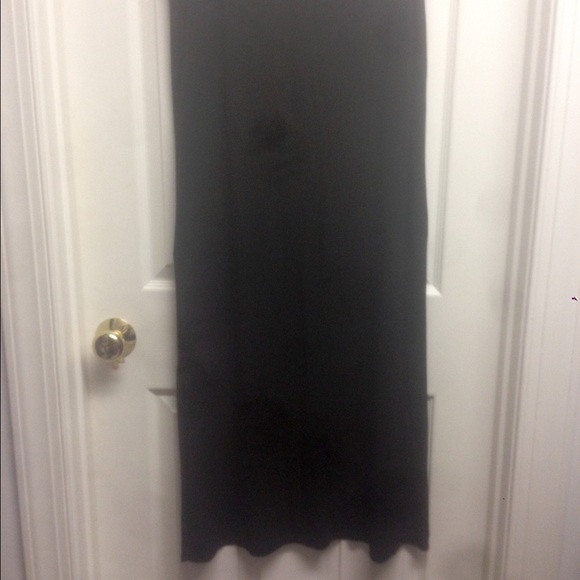 Loft Black long skirt with slit