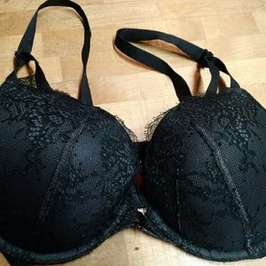 Black strappy push-up bra by Victoria's Secret