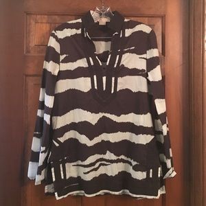 Michael Kors brown zebra print tunic
